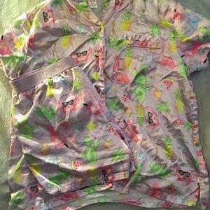 Justice girl tropical pajama set.